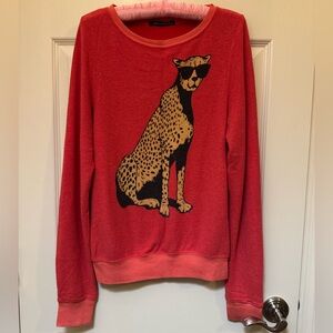 Red/Orange Wildfox Cheetah Sweater